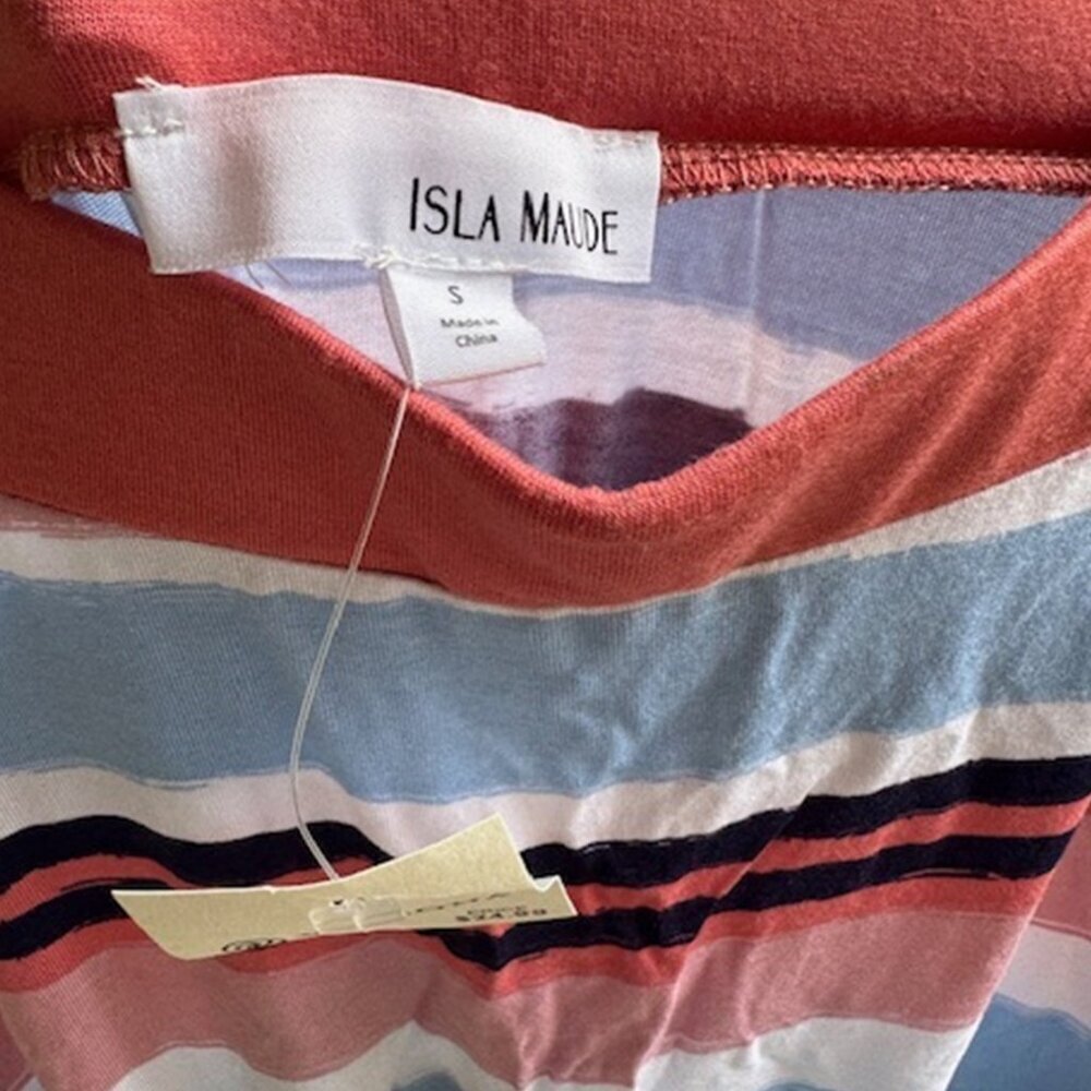 NWT Versona Multi-Stripe Circle Skirt by ISLA MAUDE - Picture 4 of 8